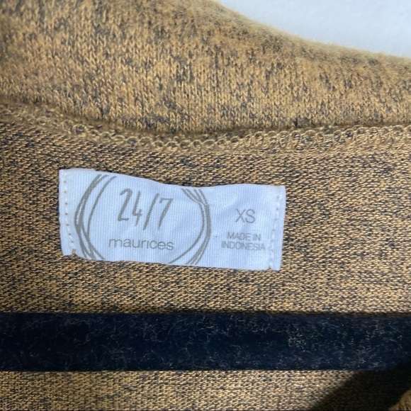 Maurice’s Yellow Top Button Sleeve Womens Casual Blouse Sweater Mustard Color XS - Picture 2 of 6